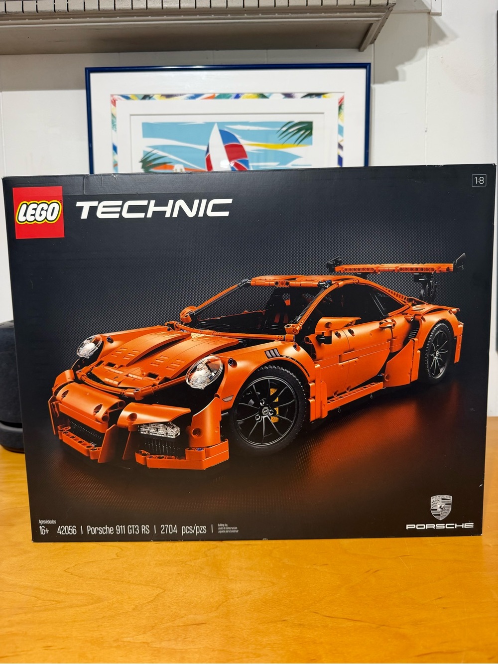Lego Technic Porsche 911 GT3 RS in Bright Orange and Black 42056